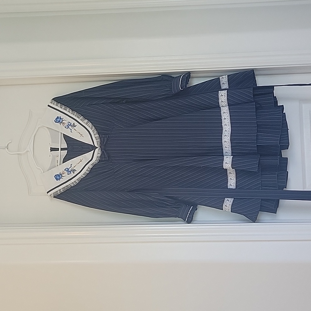 Seven Baby Navy Sailor Collar Dress XL
